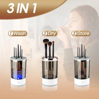 Smart Electric Makeup Brush Cleaner USB Charging Eyeshadow Brush Holder Low Temperature Drying Anti Fried Hair Lazy Beauty Tool