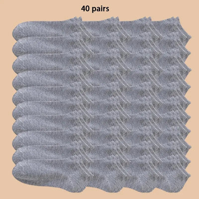 1/5/10 Pairs Comfortable Men's Women's Socks Casual Short Solid Color Spring Summer Boat Sock Fashionable Round Neck Ankle Socks