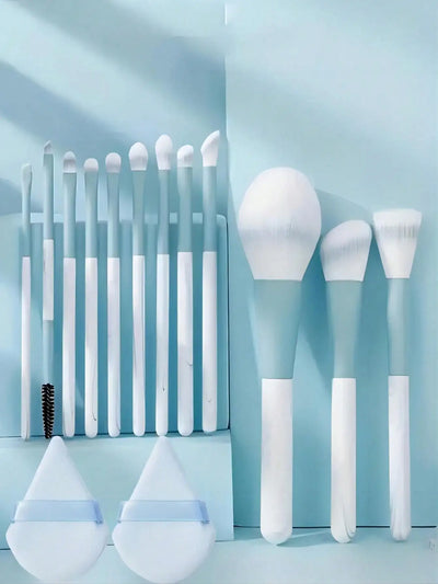 13pcs Premium Synthetic Nylon Bristle Makeup Brush Set - Soft, Gentle, and Cruelty-Free for Flawless Foundation, Blush, Powder,
