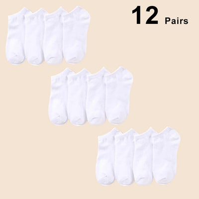1/5/10 Pairs Comfortable Men's Women's Socks Casual Short Solid Color Spring Summer Boat Sock Fashionable Round Neck Ankle Socks