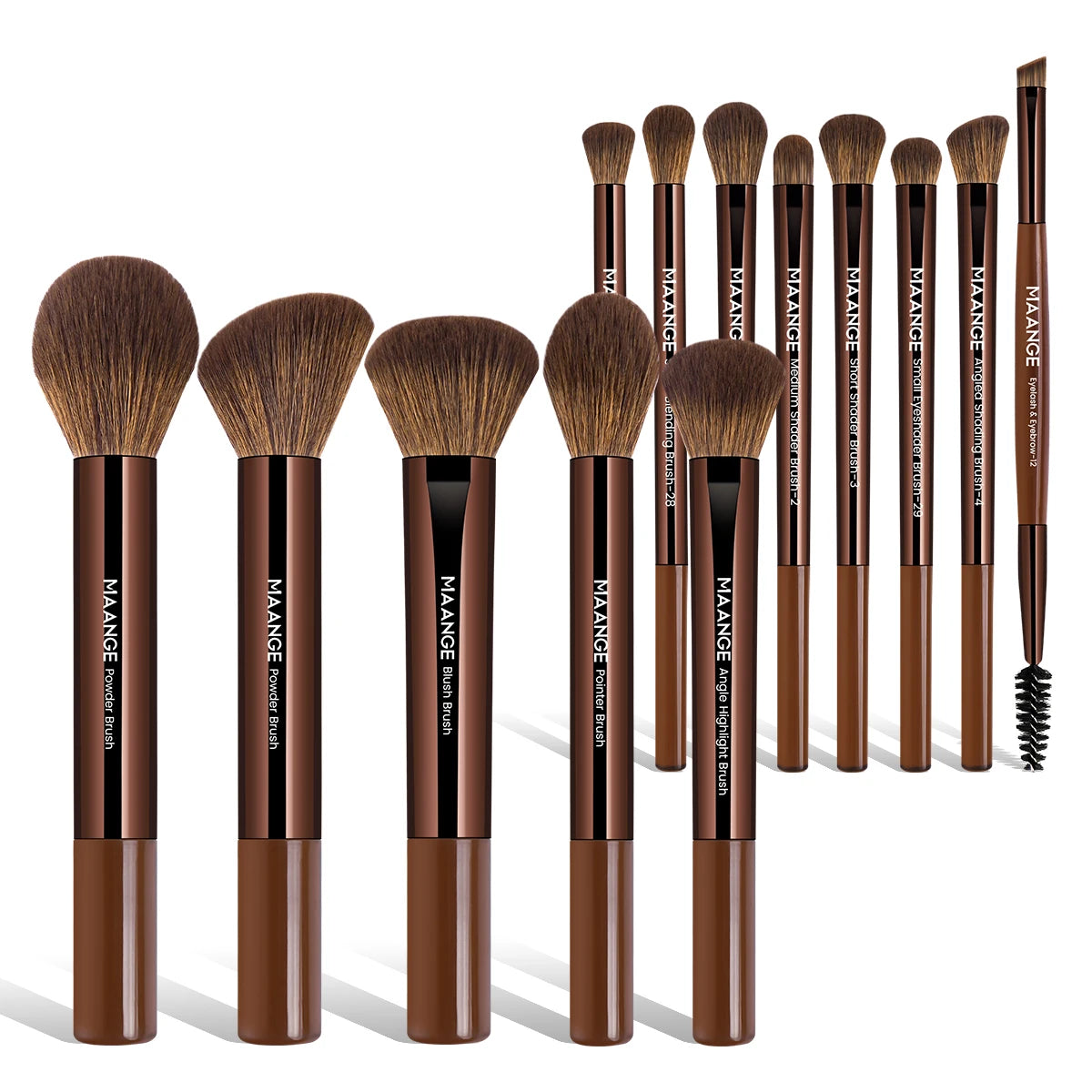 13PCS Makeup Brush Set Foundation Concealer Powder Eyeshadow Blush Brush Kabuki Blending Cosmetic Beauty Tool for Face