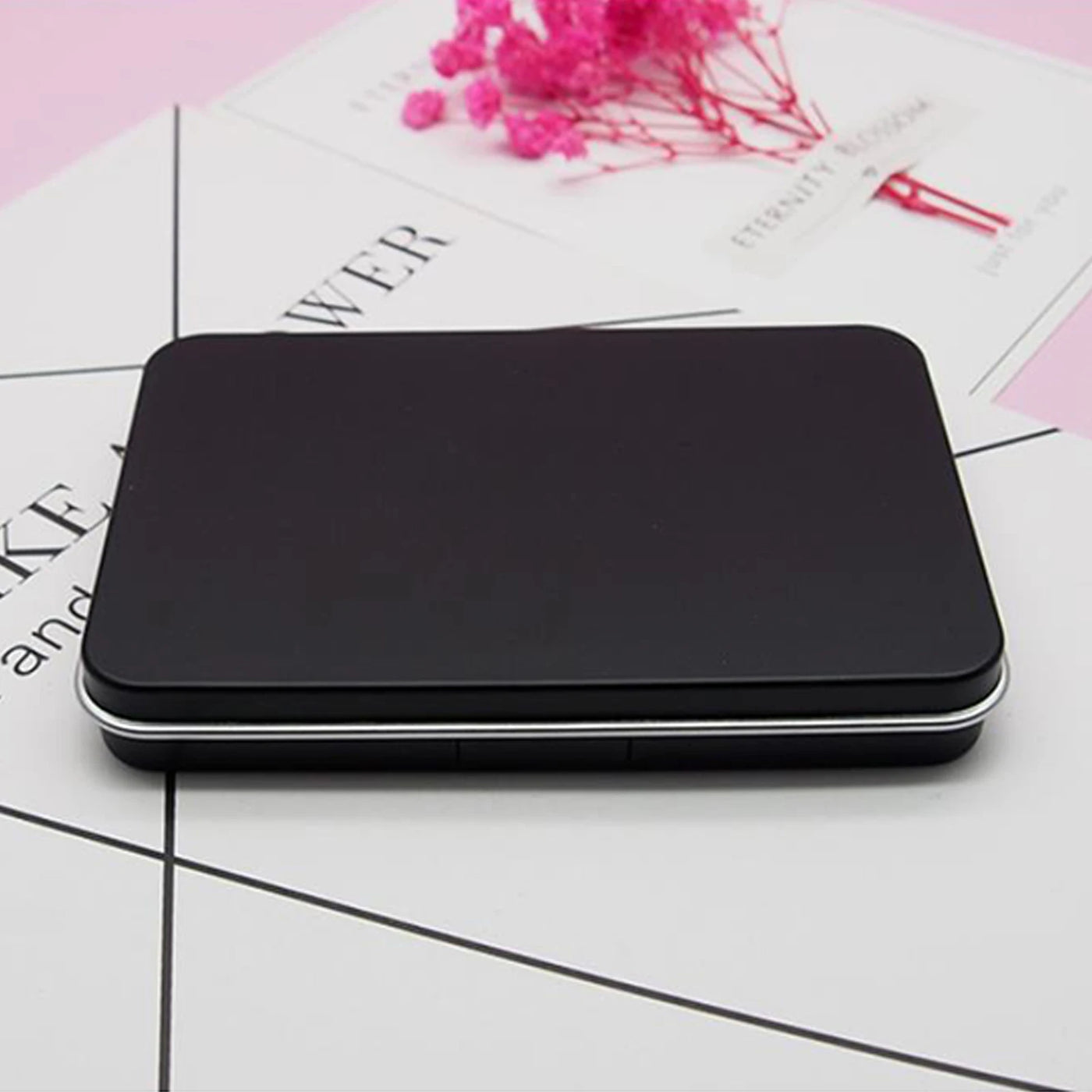 1Pc Matte Black Empty Magnetic Cosmetics Palette Eyeshadow
