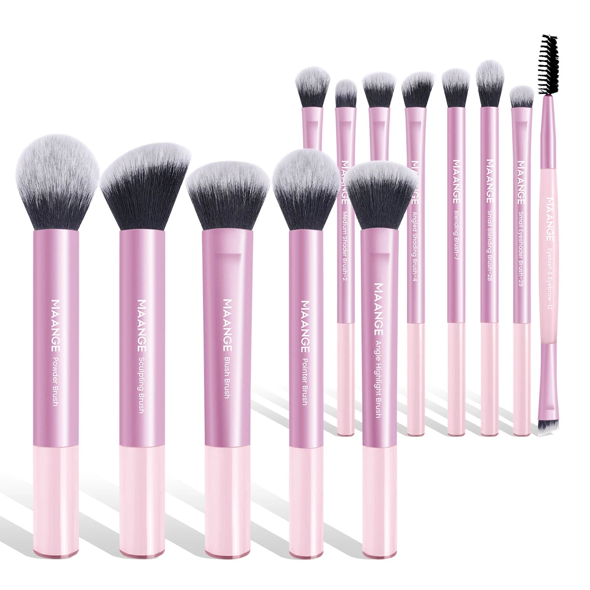 13PCS Makeup Brush Set Foundation Concealer Powder Eyeshadow Blush Brush Kabuki Blending Cosmetic Beauty Tool for Face