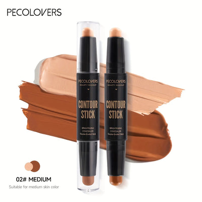 Double-ended  Face Foundation Concealer Pen, highlighter, waterproof and sweatproof, high nose bridge, face slimming for Makeup