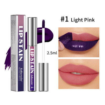 1/3 pcs peel off lip gloss, blue-purple, matte, long-lasting, waterproof, moisturizing - the Perfect gift，Halloween stage makeup