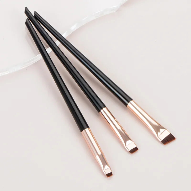 Wholesale 3pcs/set Blade Eyeliner Brush Eyebrow Brush Portable Flat Fine Eye Liner Brow Contour Makeup Brushes Makeup Tool