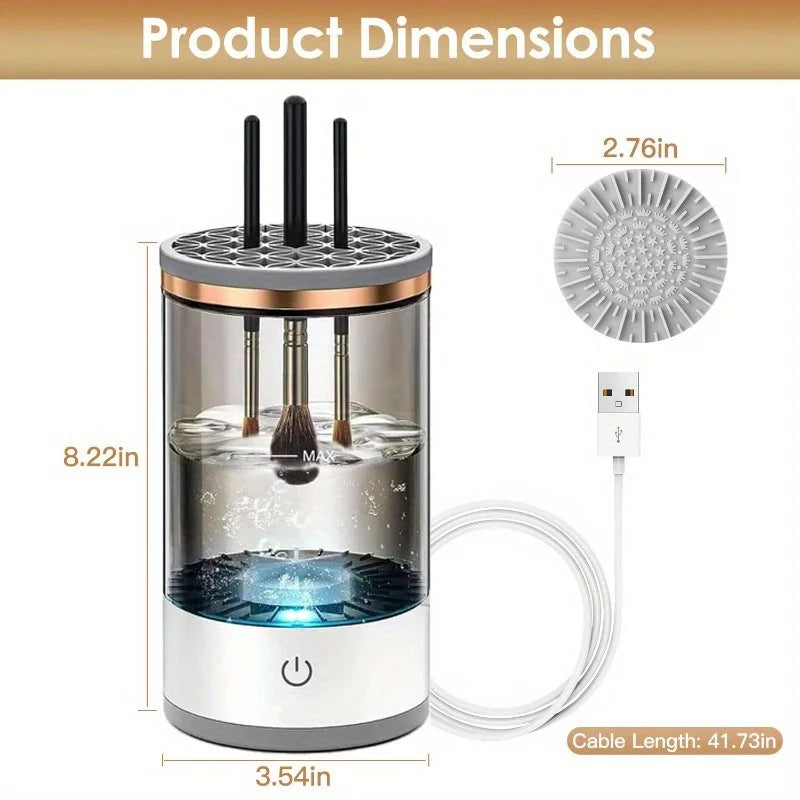 Smart Electric Makeup Brush Cleaner USB Charging Eyeshadow Brush Holder Low Temperature Drying Anti Fried Hair Lazy Beauty Tool