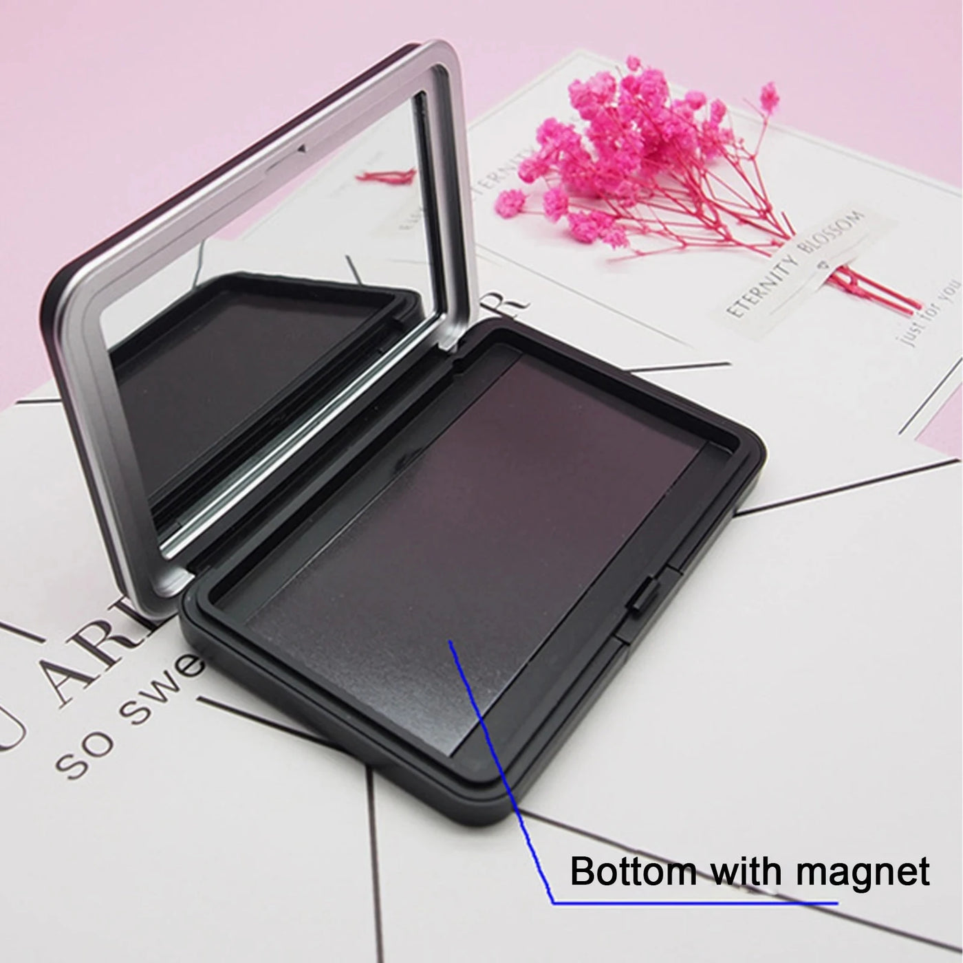 1Pc Matte Black Empty Magnetic Cosmetics Palette Eyeshadow