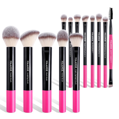 13PCS Makeup Brush Set Foundation Concealer Powder Eyeshadow Blush Brush Kabuki Blending Cosmetic Beauty Tool for Face
