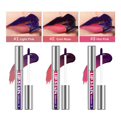 1/3 pcs peel off lip gloss, blue-purple, matte, long-lasting, waterproof, moisturizing - the Perfect gift，Halloween stage makeup