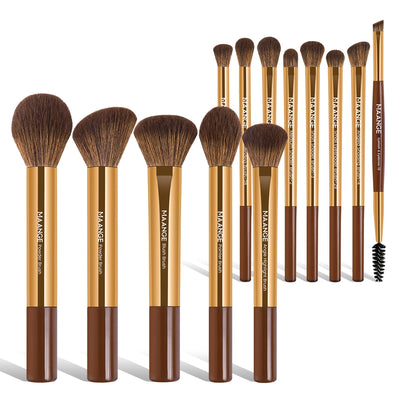 13PCS Makeup Brush Set Foundation Concealer Powder Eyeshadow Blush Brush Kabuki Blending Cosmetic Beauty Tool for Face
