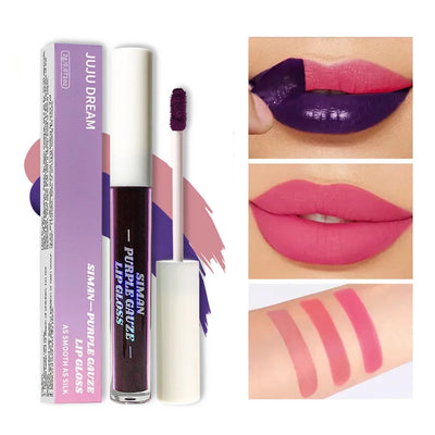 1/3 pcs peel off lip gloss, blue-purple, matte, long-lasting, waterproof, moisturizing - the Perfect gift，Halloween stage makeup