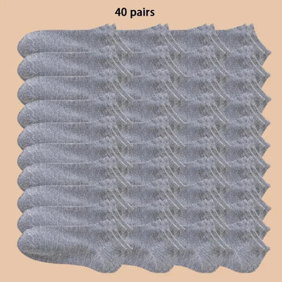 1/5/10 Pairs Comfortable Men's Women's Socks Casual Short Solid Color Spring Summer Boat Sock Fashionable Round Neck Ankle Socks