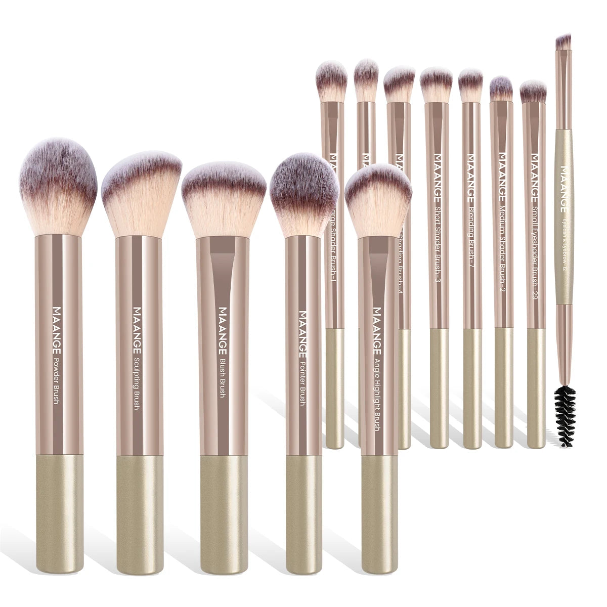 13PCS Makeup Brush Set Foundation Concealer Powder Eyeshadow Blush Brush Kabuki Blending Cosmetic Beauty Tool for Face
