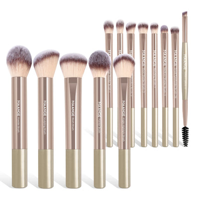 13PCS Makeup Brush Set Foundation Concealer Powder Eyeshadow Blush Brush Kabuki Blending Cosmetic Beauty Tool for Face